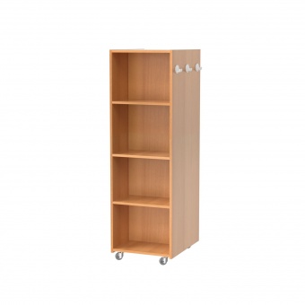 Bücherregal, 165 cm hoch, 52x64 cm (B/T), doppelseitig, 6 Böden, 